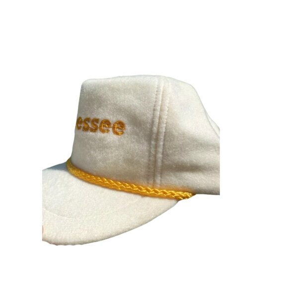 Vintage TENNESSEE Winter Hat Snapback with Rope Detail Orange and Ivory OS - Picture 2 of 4